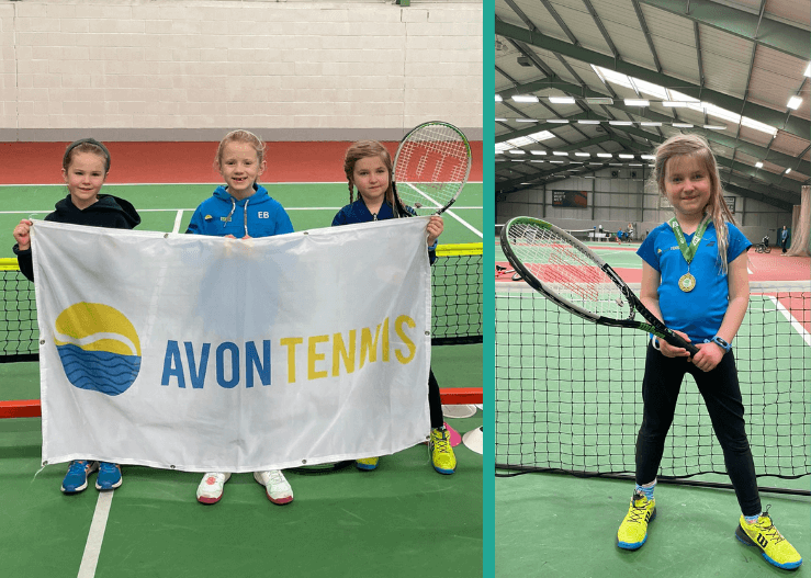 First ever U8 Tennis County Cup for Avon girls.